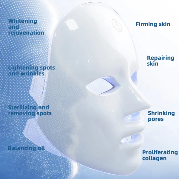 ChromaGlow™ 7-Color LED Light Therapy Face Mask | Clinic-Grade Skin Renewal