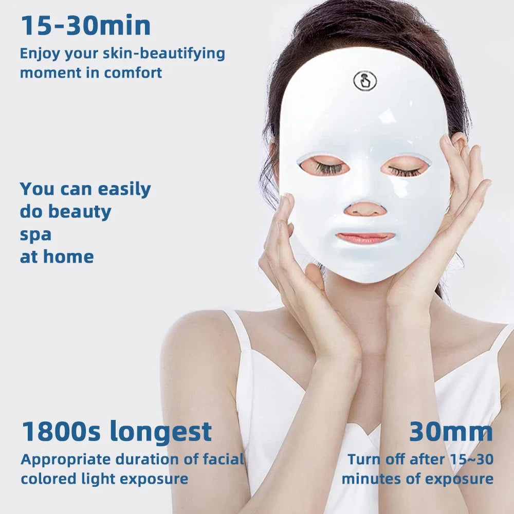 ChromaGlow™ 7-Color LED Light Therapy Face Mask | Clinic-Grade Skin Renewal