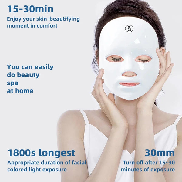 ChromaGlow™ 7-Color LED Light Therapy Face Mask | Clinic-Grade Skin Renewal